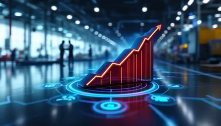 A visual representation of cost reduction and efficiency gains in enterprise resource planning.