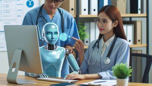 Health Center Staff with AI