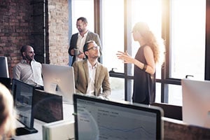 Business people communicating