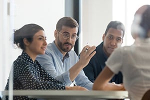 Employees in the office