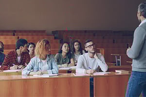 Higher education classroom
