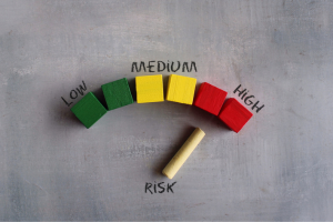Risk Management indicator - a close-up of colorful blocks