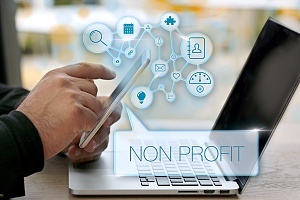 a person at a non profit using crm software for roi