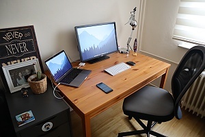 an ideal home office for an employee in a remote or mobile workforce