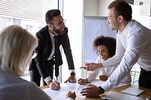 an interim CIO meeting with his new team of executives