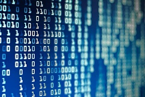 binary data in columns on a screen