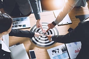 business partners identifying their objectives