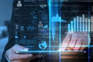businessman analyzing the data