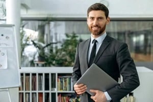 businessman with laptop