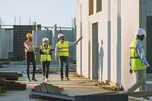 Construction workers at job site