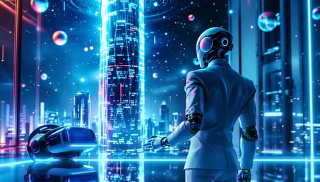 Future trends in AI for commercial real estate, including generative AI and virtual reality.