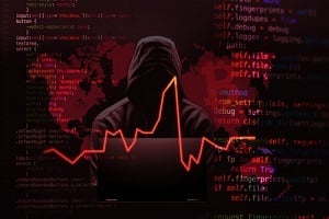 hacker attacking computer cybersecurity coding