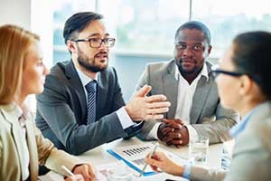 it management consulting meeting taking place