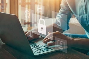 online data protection and information security concept