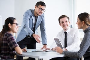 people going through the vendor selection process