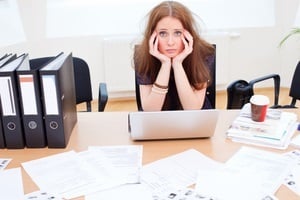 poor young lady is really looking bored