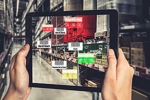 store manager digitizing his retail warehouse