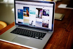 unlocked laptop left alone