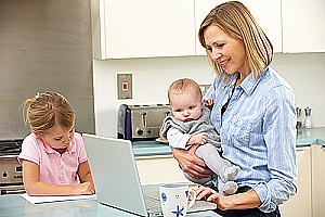 woman working from home